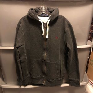 Polo Ralph Lauren zip up sweat shirt (large/gray)